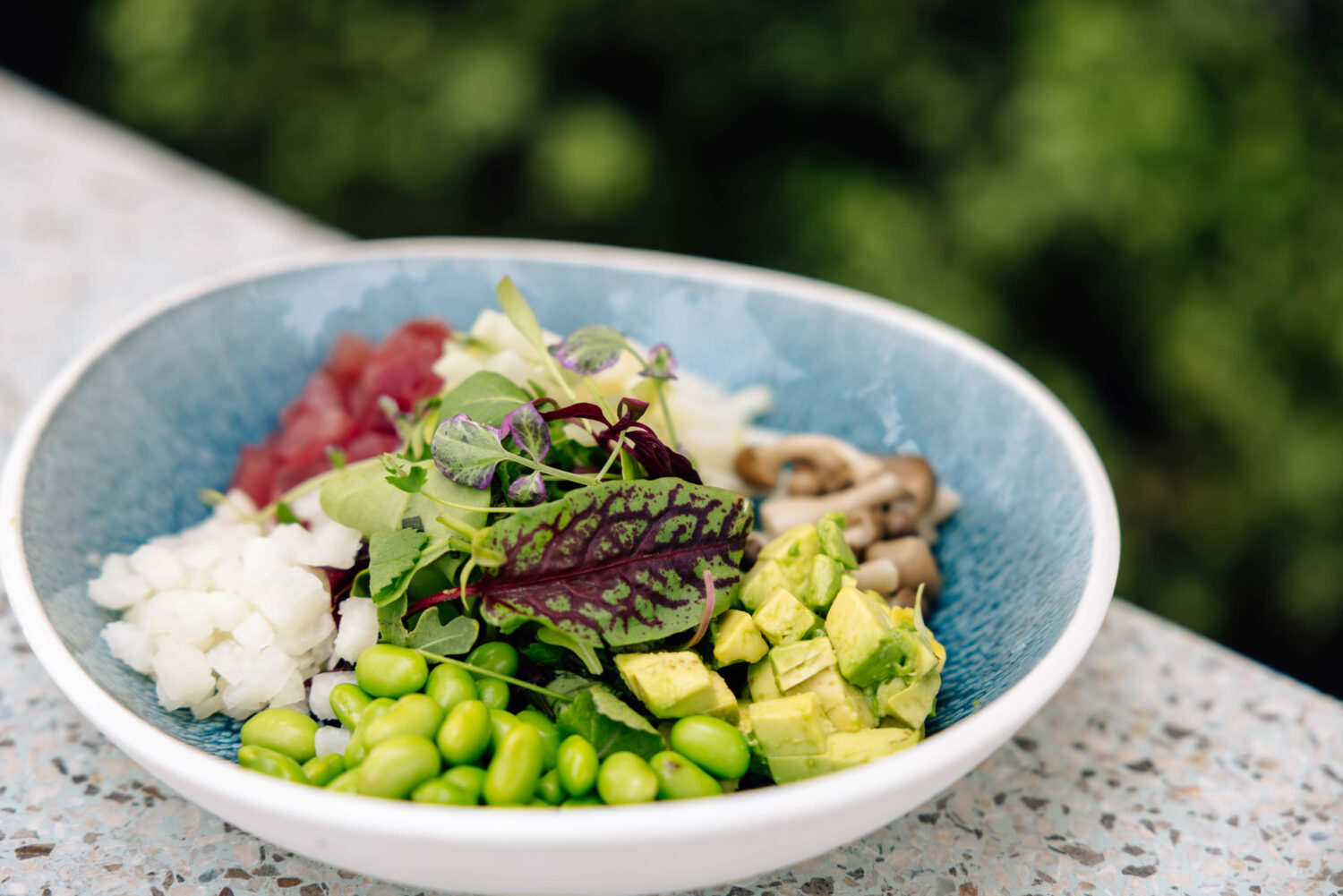 up close shot of a salad